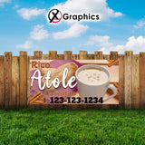 Atole Banner Champurrado Advertising Banner Sig