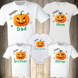 Halloween Family Shirts Custom Names Halloween Trick or treat Matching Boo Ghost Pumpkin Family Matching | X Graphics Shirts