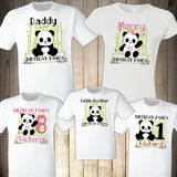Panda Bear Family Shirt Panda Birthday Party Shirt Birthday Panda Matching Family T-Shirt Panda Bear Family Shirts Kawaii