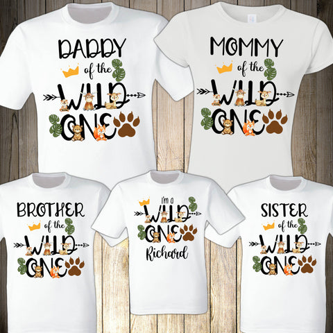 Wild One Family Matching Shirts, Wild One Birthday Boy, Wild One Safari, Family Wild One Shirts, Birthday Family Shirt, Birthday Boy
