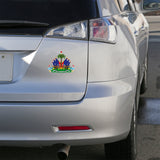Haiti Coat of Arms, Haiti Flag, Port-au-Prince, Caribbean , sticker, car. truck, suv, L'UNION FAIT LA FORCE sticker, 