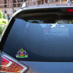 Haiti Coat of Arms, Haiti Flag, Port-au-Prince, Caribbean , sticker, car. truck, suv, L'UNION FAIT LA FORCE sticker, 