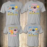 Astronaut Family Shirts Planets Birthday Shirt Birthday Boy Birthday Girl Matching Custom Personalized Mom Dad Astronaut Party Moon Mars