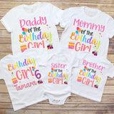 Birthday Girl Family Shirts, Birthday Girl Outfit, Girl Shirt Matching Birthday Outfit, Kids Birthday, Birthday Party Outfits, Custom Age