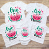 Melon Family Shirts Melon Birthday Girl Party One in a Melon Dad Mom Pink Birthday Summer Matching Custom Personalized Watermelon Cute