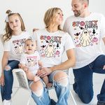 Birthday Ghoul Family Shirts Groovy Retro, mom dad brother nana, pink orange, ghost pumpkin, halloween birthday girl, Halloween Shirt