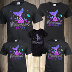 Mermaid Birthday Family Shirts Merdad Mermon Mersister Ariel Sea Matching Shirts Mermaid Party Mermaid Shirts Family Matching Merbabe Mermaid Security