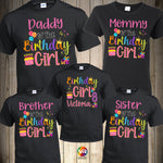 Birthday Girl Family Shirts, Birthday Girl Outfit, Girl Shirt Matching Birthday Outfit, Kids Birthday, Birthday Party Outfits, Custom Age