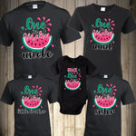 Melon Family Shirts Melon Birthday Girl Party One in a Melon Dad Mom Pink Birthday Summer Matching Custom Personalized Watermelon Cute