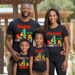 Building Block Birthday Shirt Family Birthday Boy Personalized Building Block Construction Brick Birthday Shirt Custom Personalized