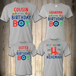 Monster Truck Family Shirts Wheels Birthday Monster Truck Birthday Boy Matching Custom Personalized Mom Dad Family Shirts Truck