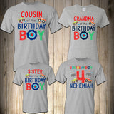 Monster Truck Family Shirts Wheels Birthday Monster Truck Birthday Boy Matching Custom Personalized Mom Dad Family Shirts Truck