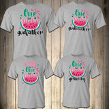 Melon Family Shirts Melon Birthday Girl Party One in a Melon Dad Mom Pink Birthday Summer Matching Custom Personalized Watermelon Cute