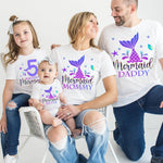 Mermaid Birthday Family Shirts Merdad Mermon Mersister Ariel Sea Matching Shirts Mermaid Party Mermaid Shirts Family Matching Merbabe Mermaid Security