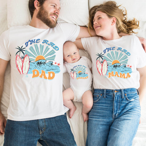 Surf Family Birthday Shirts, The Big One Shirt, 1st Birthday Shirt, Surf Birthday tee, Surfs Up, Surfer Mommy and Me, Ocean Wave Party RAD