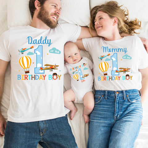 Airplane Birthday Shirt for family Plane Birthday Boy Airplane Birthday Plane Matching Custom Personalized Mom Dad Sister Airplane Party