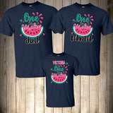 Melon Family Shirts Melon Birthday Girl Party One in a Melon Dad Mom Pink Birthday Summer Matching Custom Personalized Watermelon Cute