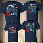 Monster Truck Family Shirts Wheels Birthday Monster Truck Birthday Boy Matching Custom Personalized Mom Dad Family Shirts Truck