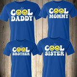 Two Cool Matching Family Birthday Shirts 2nd Birthday Shirt Two Cool Smiley Face Birthday Shirts 2nd Birthday Boy Outfit Mom Dad Sister Two