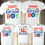 Monster Truck Family Shirts Wheels Birthday Monster Truck Birthday Boy Matching Custom Personalized Mom Dad Family Shirts Truck