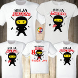 Ninja Birthday Shirt Kung Fu Ninja Birthday Family Shirts Matching Party Personalized custom Ninja Shirt Birthday Boy