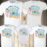 Surf Family Birthday Shirts, The Big One Shirt, 1st Birthday Shirt, Surf Birthday tee, Surfs Up, Surfer Mommy and Me, Ocean Wave Party rad