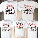 Ladybug Birthday Girl Shirt, Personalized Birthday Girl Shirt, Ladybug Birthday Party Shirts Outfit, Kids Birthday Shirt, Birthday insects