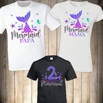 Mermaid Birthday Family Shirts Merdad Mermon Mersister Ariel Sea Matching Shirts Mermaid Party Mermaid Shirts Family Matching Merbabe Mermaid Security