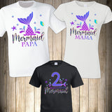 Mermaid Birthday Family Shirts Merdad Mermon Mersister Ariel Sea Matching Shirts Mermaid Party Mermaid Shirts Family Matching Merbabe Mermaid Security