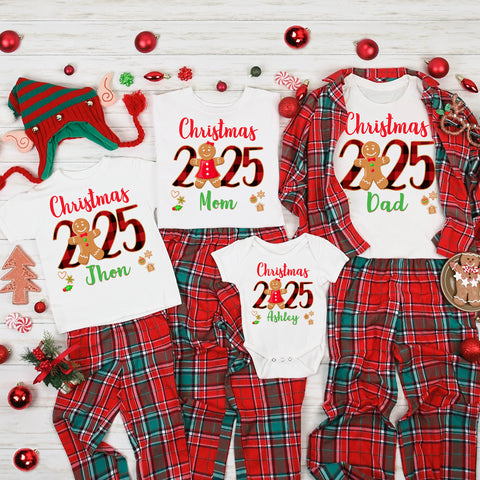 Gingerbread Christmas Family Matching Shirts