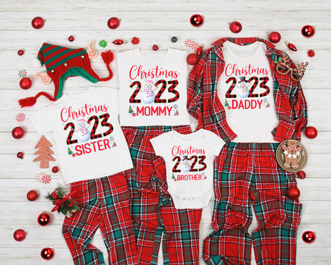 hristmas Family Shirts Christmas Shirts for Family Christmas Matching Custom Personalized Christmas Squad Merry Christmas Shirts Snowman