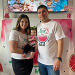 Melon Family Shirts Melon Birthday Girl Party One in a Melon Dad Mom Pink Birthday Summer Matching Custom Personalized Watermelon Cute