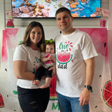 Melon Family Shirts Melon Birthday Girl Party One in a Melon Dad Mom Pink Birthday Summer Matching Custom Personalized Watermelon Cute
