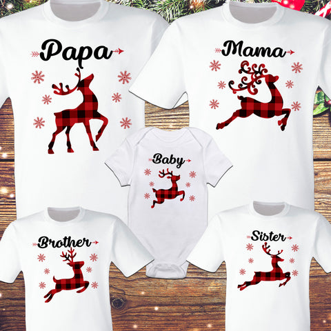 Reindeer Christmas Matching Family Shirts - X Graphics Shirts