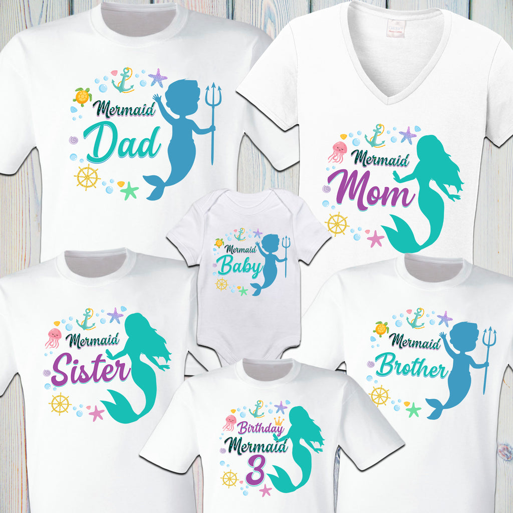 Mermaid Family Shirts X Graphics
