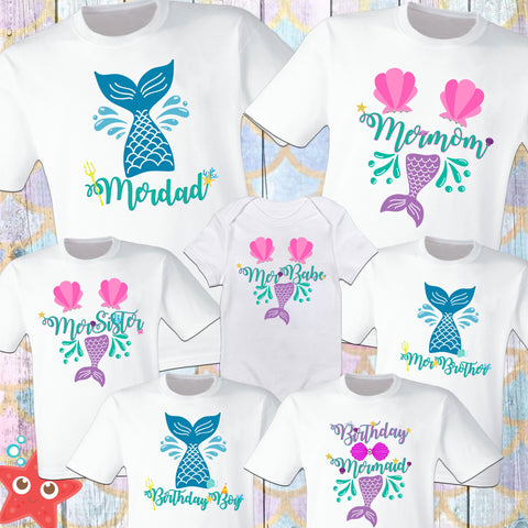 Mermaid Birthday Shirt - X Graphics Shirts