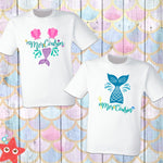 Mermaid Birthday Shirt - X Graphics Shirts
