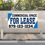 Commercial Space for Lease Banner Advertising Sales Special Custom Banner X Graphics Printing leasing advertising