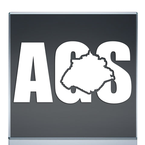 Aguascaliente AGS White Vinyl Sticker