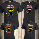 Ninja Birthday Shirt Kung Fu Ninja Birthday Family Shirts Matching Party Personalized custom Ninja Shirt Birthday Boy