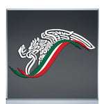 Mexico Eagle Flag White Vinyl Sticker Decal Aguila Mexicana Calcomania