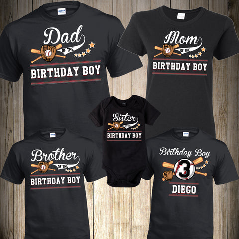 custom baseball shirts for family