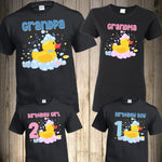 Birthday Family Shirts Rubber Duckies Bath Duck Birthday Boy T-shirt Family Shirts Bath Duck Shirts Ducks Personalized Custom Matching