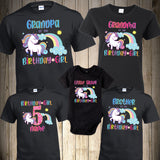 Unicorn Family Shirts Unicorn Birthday Shirt Birthday Girl Unicorn party Unicorn theme Family matching Personalized Custom Pink Unicorn Birthday Girl Family Matching Rainbow