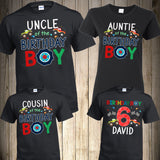 Monster Truck Family Shirts Wheels Birthday Monster Truck Birthday Boy Matching Custom Personalized Mom Dad Family Shirts Truck