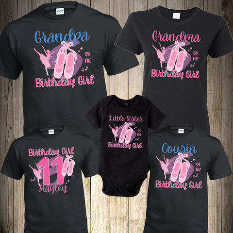 Ballerina Family Birthday Shirts X Graphics