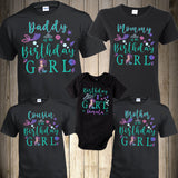 Mermaid Family Shirts Mermaid Birthday Girl Party Mer Mom Mer Dad Mer Security Birthday Mermaid Sea Matching Custom Personalized