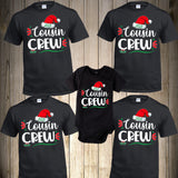 Cousin Crew Shirt, Family Matching Christmas Shirt, Christmas Pajama, Christmas Matching Shirt, Kids Christmas Shirt,Buffalo Plaid Santa Hat