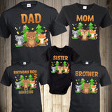 Family safari Woodland Creatures wild shirts, One wild, wild one birthday, mom and dad wild shirt, wild party, fox forest bear deer raccoon