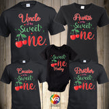 Cherry Sweet One Family Shirts